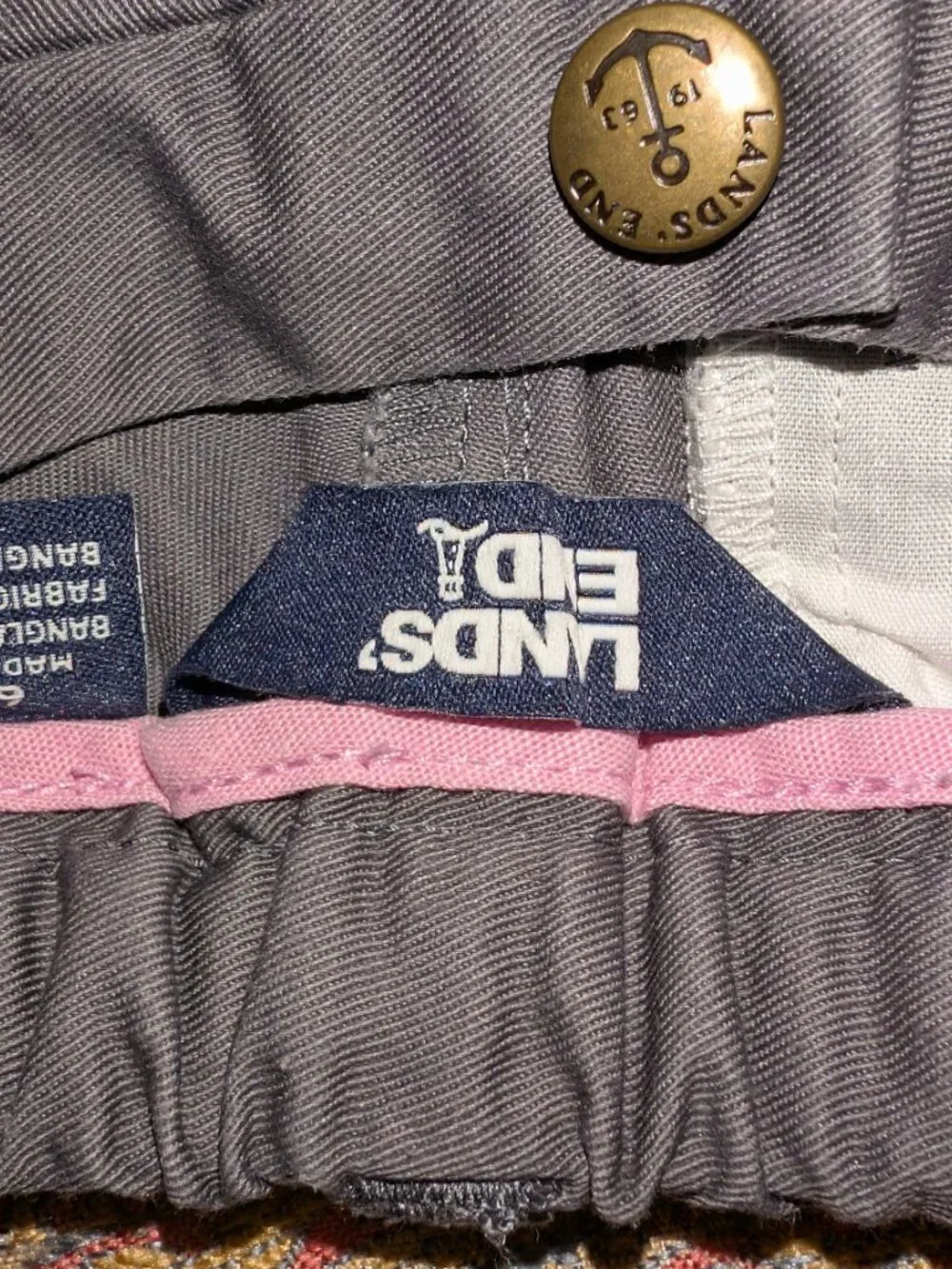 Lands end size 6 gray school uniform shorts